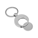 Porte-clés rond en métal avec jeton pour les courses KeyCoin couleur argenté onzième vue