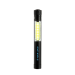 Lampe à technologie COB avec aimant et clip métallique couleur noir avec zone d'impression