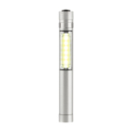 Lampe à technologie COB avec aimant et clip métallique couleur argenté première vue