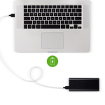 Powerbank à charge rapide avec deux ports différents 20.000 mAh couleur noir quatrière vue