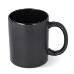 Tasse en céramique avec finition mate et contour brillant 350 ml couleur noir