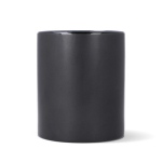 Tasse en céramique avec finition mate et contour brillant 350 ml couleur noir troisième vue