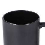 Tasse en céramique avec finition mate et contour brillant 350 ml couleur noir sixième vue