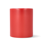 Tasse en céramique avec finition mate et contour brillant 350 ml couleur rouge troisième vue