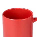 Tasse en céramique avec finition mate et contour brillant 350 ml couleur rouge sixième vue