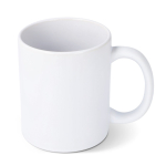 Tasse en céramique avec finition mate et contour brillant 350 ml couleur blanc