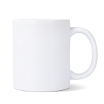 Tasse en céramique avec finition mate et contour brillant 350 ml couleur blanc deuxième vue