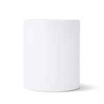 Tasse en céramique avec finition mate et contour brillant 350 ml couleur blanc troisième vue