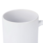 Tasse en céramique avec finition mate et contour brillant 350 ml couleur blanc sixième vue