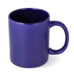 Tasse en céramique avec finition mate et contour brillant 350 ml couleur bleu foncé