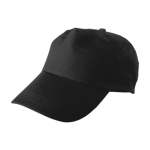 Casquette classique coton, 5 panneaux, avec fermeture en plastique couleur noir première vue