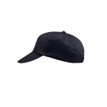 Casquette classique coton, 5 panneaux, avec fermeture en plastique couleur noir deuxième vue