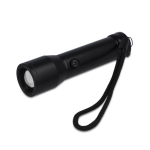 Lampe de poche LED rechargeable et étanche en aluminium recyclé couleur noir
