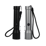 Lampe de poche LED rechargeable et étanche en aluminium recyclé couleur noir deuxième vue