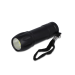 Lampe de poche en plastique recyclé avec plusieurs coloris de lumière couleur noir