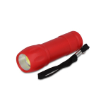 Lampe de poche en plastique recyclé avec plusieurs coloris de lumière couleur rouge