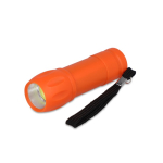 Lampe de poche en plastique recyclé avec plusieurs coloris de lumière couleur orange