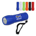 Lampe de poche en plastique recyclé avec plusieurs coloris de lumière