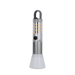 Lampe de poche en aluminium recyclé avec lumière LED et fonction zoom couleur argenté