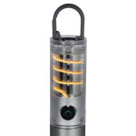 Lampe de poche en aluminium recyclé avec lumière LED et fonction zoom couleur argenté quatrière vue