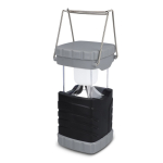 Lanterne en plastique recyclé avec poignée de transport en métal couleur noir