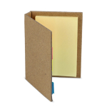 Notes adhésives de 2 tailles dans un carnet en papier kraft couleur naturel cinquième vue