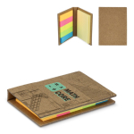 Notes adhésives de 2 tailles dans un carnet en papier kraft