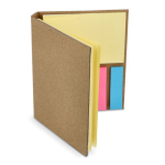 Bloc de post-it de différentes tailles avec couverture en kraft couleur naturel cinquième vue