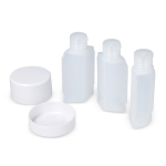 Set de voyage avec 3 flacons de 40 ml pour les produits de toilette couleur blanc quatrière vue