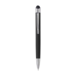 Stylo tactile en aluminium, en étui métallique, encre bleue couleur noir première vue