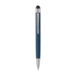 Stylo tactile en aluminium, en étui métallique, encre bleue couleur bleu première vue