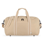 Sac en RPET pour voyage ou sport avec grande ouverture supérieure couleur beige