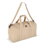 Sac en RPET pour voyage ou sport avec grande ouverture supérieure couleur beige deuxième vue