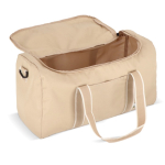Sac en RPET pour voyage ou sport avec grande ouverture supérieure couleur beige cinquième vue