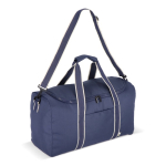 Sac en RPET pour voyage ou sport avec grande ouverture supérieure couleur bleu foncé deuxième vue
