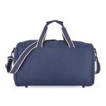 Sac en RPET pour voyage ou sport avec grande ouverture supérieure couleur bleu foncé quatrière vue