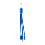 Set de câbles de charge 3 en 1 avec mousqueton pour le transport couleur bleu ultramarine première vue