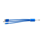 Set de câbles de charge 3 en 1 avec mousqueton pour le transport couleur bleu ultramarine deuxième vue