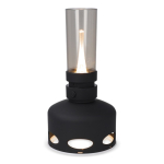 Lampe LED style vintage rechargeable avec capteur de souffle couleur noir