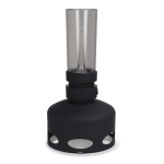 Lampe LED style vintage rechargeable avec capteur de souffle couleur noir deuxième vue