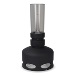 Lampe LED style vintage rechargeable avec capteur de souffle couleur noir troisième vue