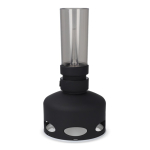 Lampe LED style vintage rechargeable avec capteur de souffle couleur noir quatrière vue