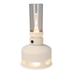 Lampe LED style vintage rechargeable avec capteur de souffle couleur beige