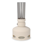 Lampe LED style vintage rechargeable avec capteur de souffle couleur beige quatrière vue