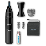 Tondeuse Philips pour le nez, les oreilles et les sourcils couleur noir quatrière vue