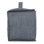 Panier de pique-nique avec couvercle en bois et sac isotherme couleur gris foncé