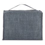 Panier de pique-nique avec couvercle en bois et sac isotherme couleur gris foncé neuvième vue