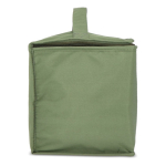 Panier de pique-nique avec couvercle en bois et sac isotherme couleur vert olive