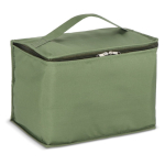 Panier de pique-nique avec couvercle en bois et sac isotherme couleur vert olive