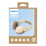 Casque sans fil et pliable de la marque Philips couleur beige cinquième vue